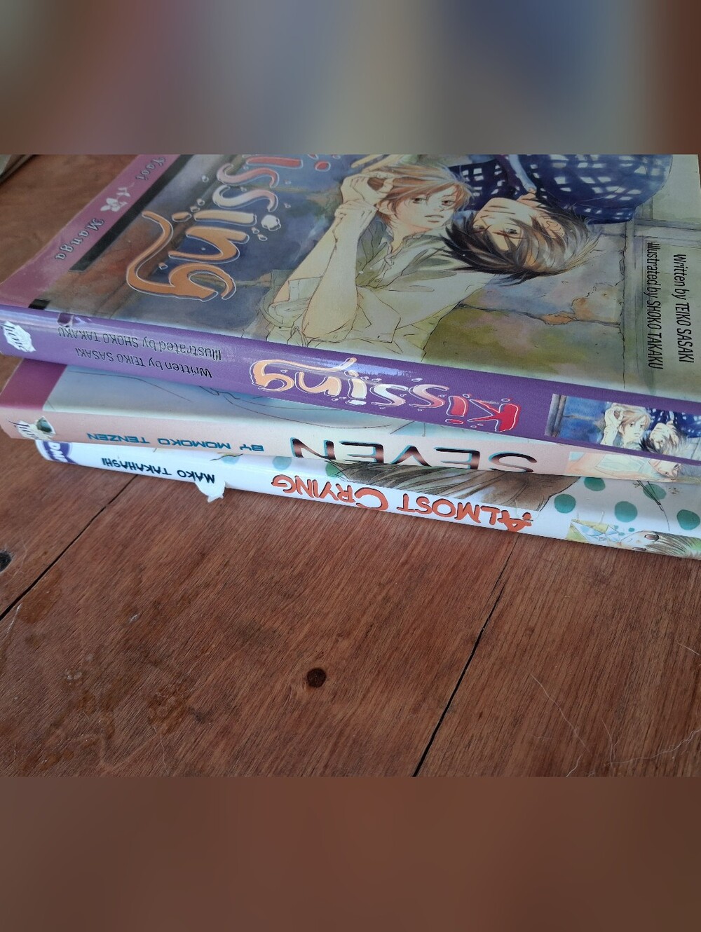 OOP Vintage BL Manga Bundle (3 Books) | Almost Crying, Kissing & Seven | Good